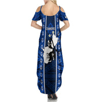 Guam Chamorro Warrior Summer Maxi Dress Traditional Tribal Patterns DT02 - Polynesian Pride