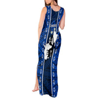 Guam Chamorro Warrior Tank Maxi Dress Traditional Tribal Patterns DT02 - Polynesian Pride