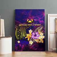 Wallis and Futuna Canvas Wall Art Whale Hibiscus Polynesian
