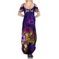 Wallis and Futuna Family Matching Summer Maxi Dress and Hawaiian Shirt Whale Hibiscus Polynesian DT02 - Polynesian Pride