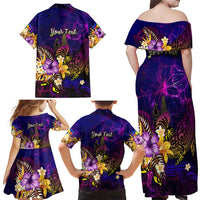 New Caledonia Family Matching Off Shoulder Maxi Dress and Hawaiian Shirt Whale Hibiscus Polynesian DT02 - Polynesian Pride