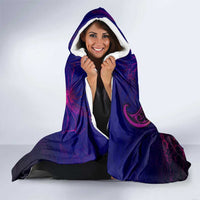 Tahiti French Polynesia Hooded Blanket Whale Hibiscus Polynesian