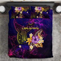 Cook Islands Bedding Set Whale Hibiscus Polynesian