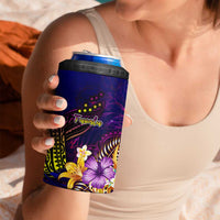 Tuvalu 4 in 1 Can Cooler Tumbler Whale Hibiscus Polynesian