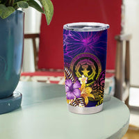 Northern Mariana Islands Tumbler Cup Whale Hibiscus Polynesian