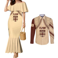 fiji-bula-couples-matching-mermaid-dress-and-long-sleeve-button-shirts-tapa-pattern-design