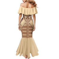 Fiji Bula Mermaid Dress Tapa Pattern Design DT02 - Polynesian Pride