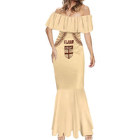 Fiji Bula Mermaid Dress Tapa Pattern Design DT02 - Polynesian Pride