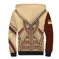 Fiji Bula Sherpa Hoodie Tapa Pattern Design DT02 - Polynesian Pride