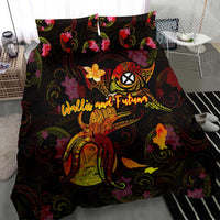 Wallis and Futuna Bedding Set Octopus Plumeria Polynesian Tattoo