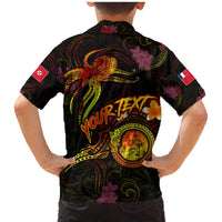 Wallis and Futuna Family Matching Mermaid Dress and Hawaiian Shirt Octopus Plumeria Polynesian Tattoo DT02 - Polynesian Pride