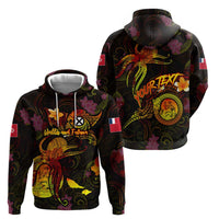 Wallis and Futuna Hoodie Octopus Plumeria Polynesian Tattoo
