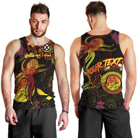 Wallis and Futuna Men Tank Top Octopus Plumeria Polynesian Tattoo