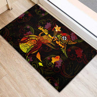 Wallis and Futuna Rubber Doormat Octopus Plumeria Polynesian Tattoo