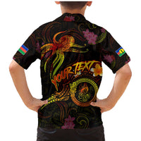 New Caledonia Family Matching Mermaid Dress and Hawaiian Shirt Octopus Plumeria Polynesian Tattoo DT02 - Polynesian Pride