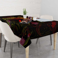 New Caledonia Tablecloth Octopus Plumeria Polynesian Tattoo