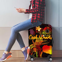 Cook Islands Luggage Cover Octopus Plumeria Polynesian Tattoo