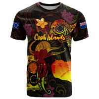 Cook Islands T Shirt Octopus Plumeria Polynesian Tattoo