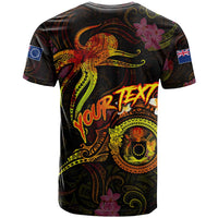Cook Islands T Shirt Octopus Plumeria Polynesian Tattoo