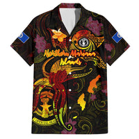 Northern Mariana Islands Family Matching Off Shoulder Short Dress and Hawaiian Shirt Octopus Plumeria Polynesian Tattoo DT02 Dad's Shirt - Short Sleeve Black - Polynesian Pride