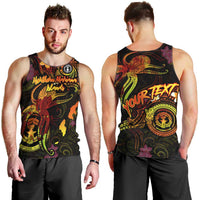 Northern Mariana Islands Men Tank Top Octopus Plumeria Polynesian Tattoo