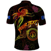 Northern Mariana Islands Polo Shirt Octopus Plumeria Polynesian Tattoo