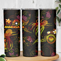 Marshall Islands Skinny Tumbler Octopus Plumeria Polynesian Tattoo DT02 - Polynesian Pride