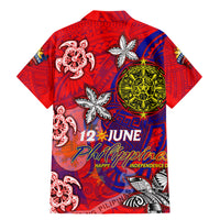 Personalized Philippines 12 June Independence Day Family Matching Mermaid Dress and Hawaiian Shirt Polynesian Turtle Plumeria DT02 - Polynesian Pride