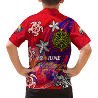 Personalized Philippines 12 June Independence Day Hawaiian Shirt Polynesian Turtle Plumeria