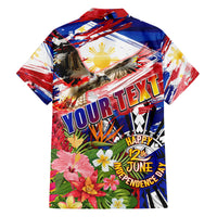 Personalized Philippines Independence Day Family Matching Tank Maxi Dress and Hawaiian Shirt Polynesia Filipinas Eagle Hibiscus