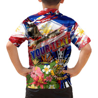 Personalized Philippines Independence Day Kid Hawaiian Shirt Polynesia Filipinas Eagle Hibiscus DT02 - Polynesian Pride