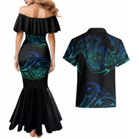 Sea Animal Polynesia Couples Matching Mermaid Dress and Hawaiian Shirt Polynesian Pattern DT02 - Polynesian Pride
