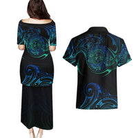 Sea Animal Polynesia Couples Matching Puletasi and Hawaiian Shirt Polynesian Pattern DT02 - Polynesian Pride