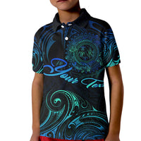 Sea Animal Polynesia Kid Polo Shirt Polynesian Pattern