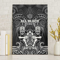 All Black Canvas Wall Art New Zealand Rugby Mascot Maori DT02 Without Frame Black - Polynesian Pride