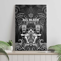 All Black Canvas Wall Art New Zealand Rugby Mascot Maori DT02 - Polynesian Pride