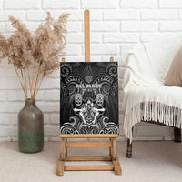 All Black Canvas Wall Art New Zealand Rugby Mascot Maori DT02 - Polynesian Pride