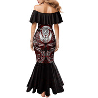 Personalized New Zealand Aotearoa Rugby Family Matching Mermaid Dress and Hawaiian Shirt Maori Fern Tattoo Art DT02 - Polynesian Pride