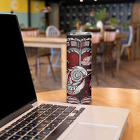 New Zealand Aotearoa Rugby Skinny Tumbler Maori Fern Tattoo Art DT02 - Polynesian Pride