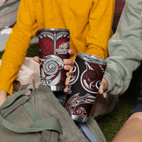 New Zealand Aotearoa Rugby Tumbler Cup Maori Fern Tattoo Art DT02 - Polynesian Pride