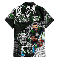 Personalized NZ Aotearoa Rugby Family Matching Off The Shoulder Long Sleeve Dress and Hawaiian Shirt New Zealand Silver Fern DT02 - Polynesian Pride