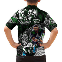 Personalized NZ Aotearoa Rugby Family Matching Off Shoulder Maxi Dress and Hawaiian Shirt New Zealand Silver Fern DT02 - Polynesian Pride