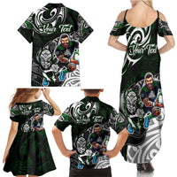 Personalized NZ Aotearoa Rugby Family Matching Summer Maxi Dress and Hawaiian Shirt New Zealand Silver Fern DT02 - Polynesian Pride