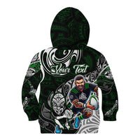 Personalized NZ Aotearoa Rugby Kid Hoodie New Zealand Silver Fern DT02 - Polynesian Pride
