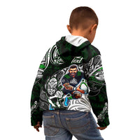 Personalized NZ Aotearoa Rugby Kid Hoodie New Zealand Silver Fern DT02 - Polynesian Pride