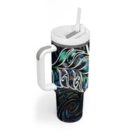 New Zealand Darts Tumbler With Handle NZ Paua Shell Maori Fern DT02 - Polynesian Pride