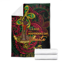 Vanuatu 45th Independence Anniversary Blanket Flower Melanesian Namele Turtle - Polynesian Pride