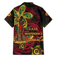 Custom Vanuatu 45th Independence Anniversary Family Matching Long Sleeve Bodycon Dress and Hawaiian Shirt Flower Melanesian Namele Turtle DT02 - Polynesian Pride