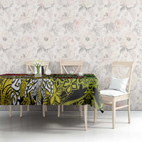 Personalized Vanuatu 45th Independence Anniversary Tablecloth Melanesian Pattern Reggae - Polynesian Pride