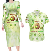 Kiwi Cannibalism Couples Matching Long Sleeve Bodycon Dress and Hawaiian Shirt New Zealand Kiwi Cute Bird Funny DT02 Green - Polynesian Pride